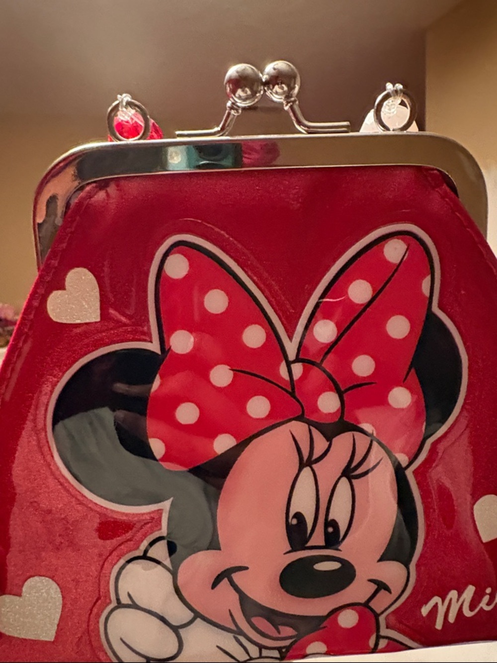 Red and White Polka Dot Minnie Purse
